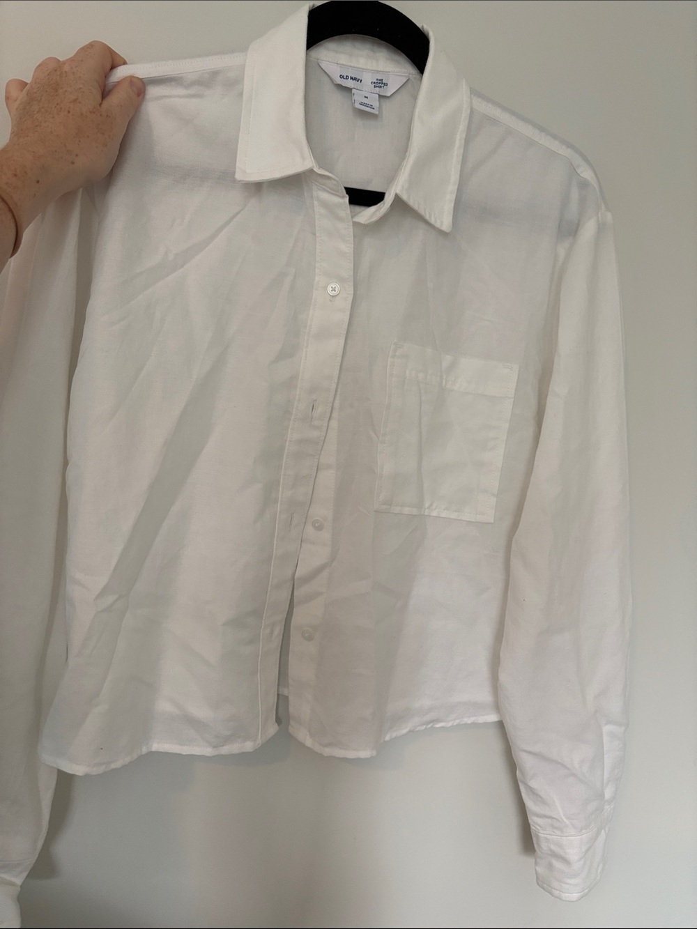 Old Navy White Cotton Button-Down Shirt